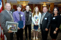 The Cosimo DiBrizzi family with students John Eboli, Justin Fryer, Allison Meaney