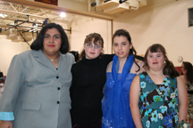 Four ladies at the prom
