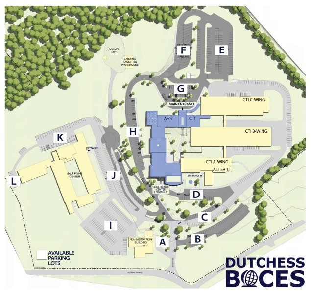 Dutchess BOCES 5 BOCES Road campus map and parking