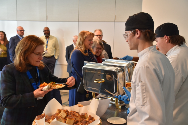 Students from the Culinary Arts and Restaurant Management Program hosted attendees for dinner following the annual meeting.