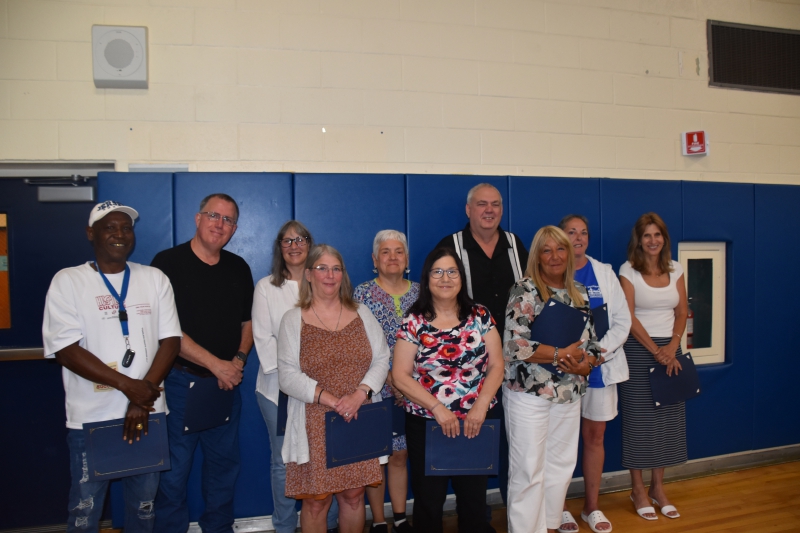 These employees were among the 14 who retired during or at the end of the 2025-26 school year.