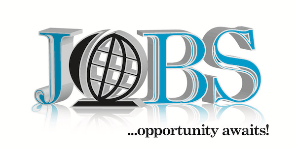 Jobs with the capital O replaced by an icon of a globe