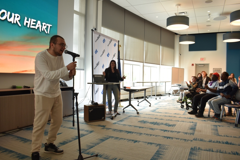 Diego sings "I Want It That Way," by the Backstreet Boys as part of the show.
