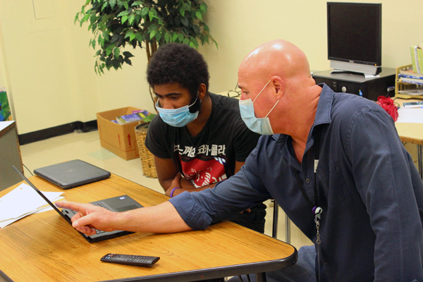 [PIC] BOCES Special Education Teacher Richard Petschko Works With A Student In Preparation For Their High School Equivilency Exam