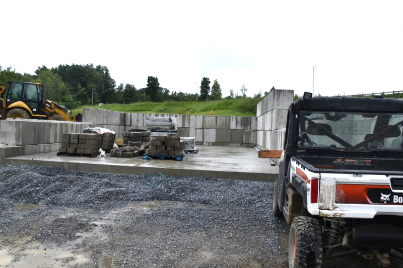 One of the new storage areas being built by the Facilities and Operations area.