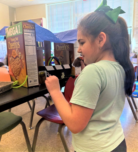 An SPC student perfects her leprechaun trap Tuesday.