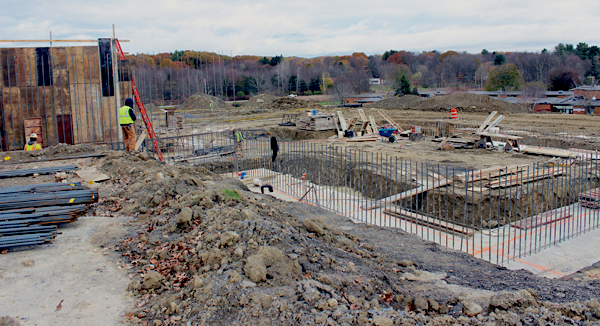 [PIC] A Concrete Foundation Replete With Steel Rebar Stands As The Capital Project Site Work Continues On The Dutchess BOCES Campus 