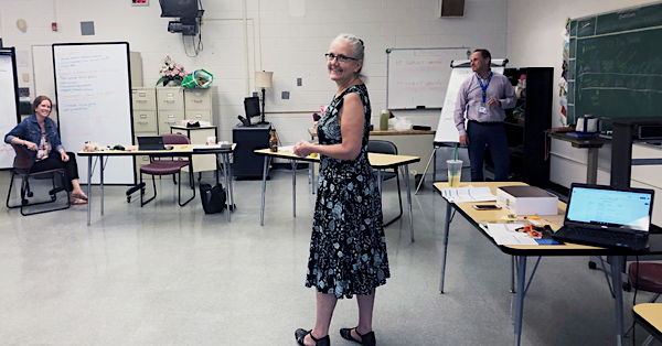 [PIC] Deputy Superintendent Cora Stempel, Alternative High School Principal Erin Piquet and Learning Technology Coordinator Mark SteinCoordinator