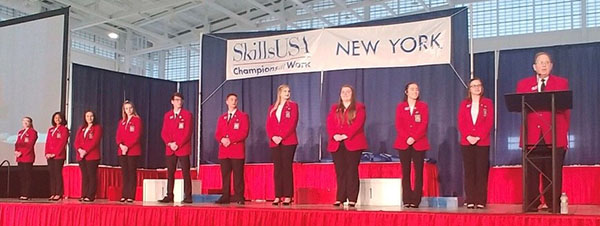 [PIC] Career & Technical Institute SkillsUSA Student Officers Onstage at State Competiton