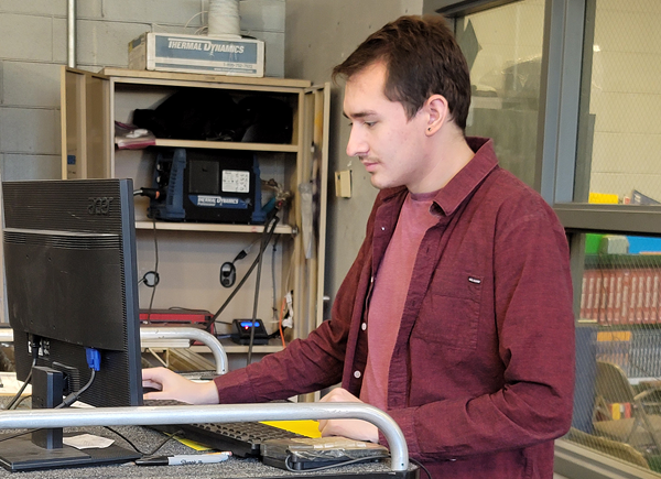 [PIC] Roy C. Ketcham High School/CTI graduate Christopher Lesniak Programs The CNC Welder