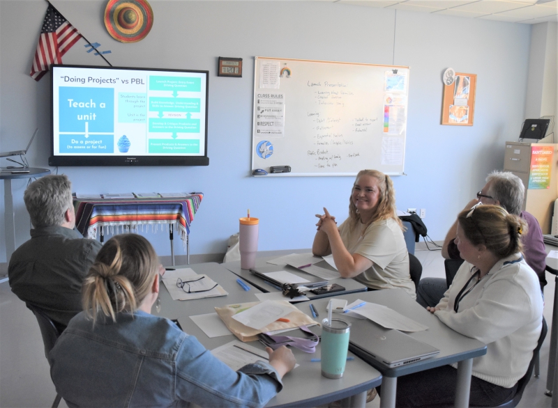 Teachers discuss the difference between "Doing Projects" and Project-based learning.