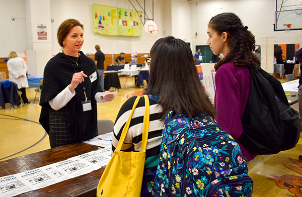 [PIC] School-to-Work Program Coordinator Jennifer Westerville Speaks With Students