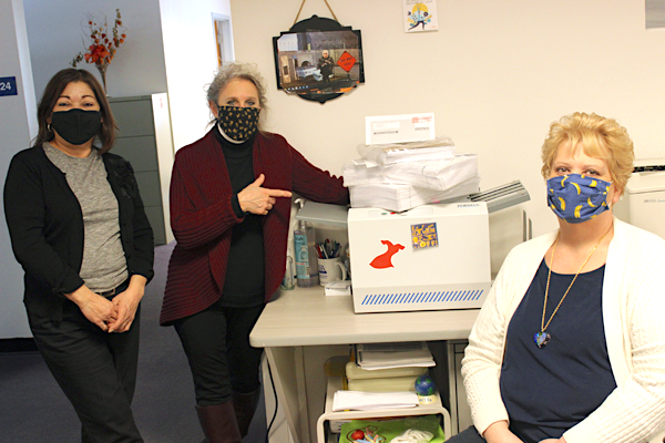 Dutchess BOCES Supervisor Lois Schwarze and Account Clerks Cindy Cameron and Irma Puig