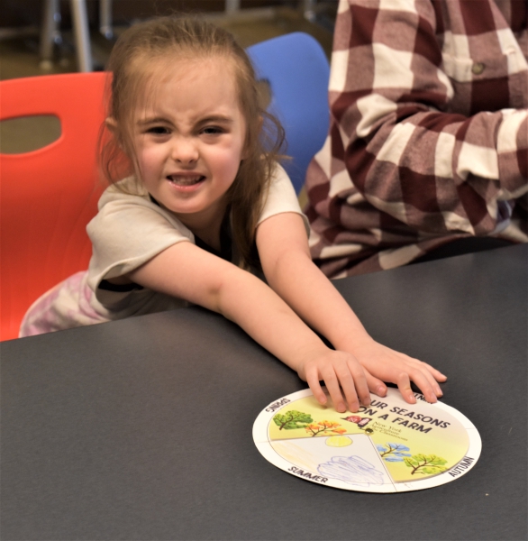 A close look at the seasons wheel SPC student Neveah created.