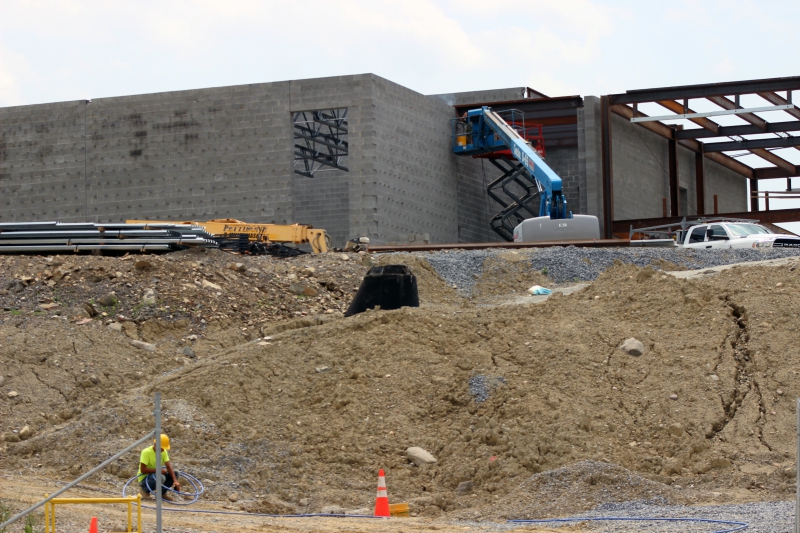 Work is progressing on the new building that will become the home of CTI and the Alternative High School.